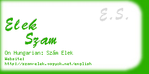 elek szam business card