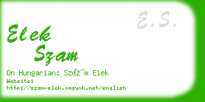 elek szam business card